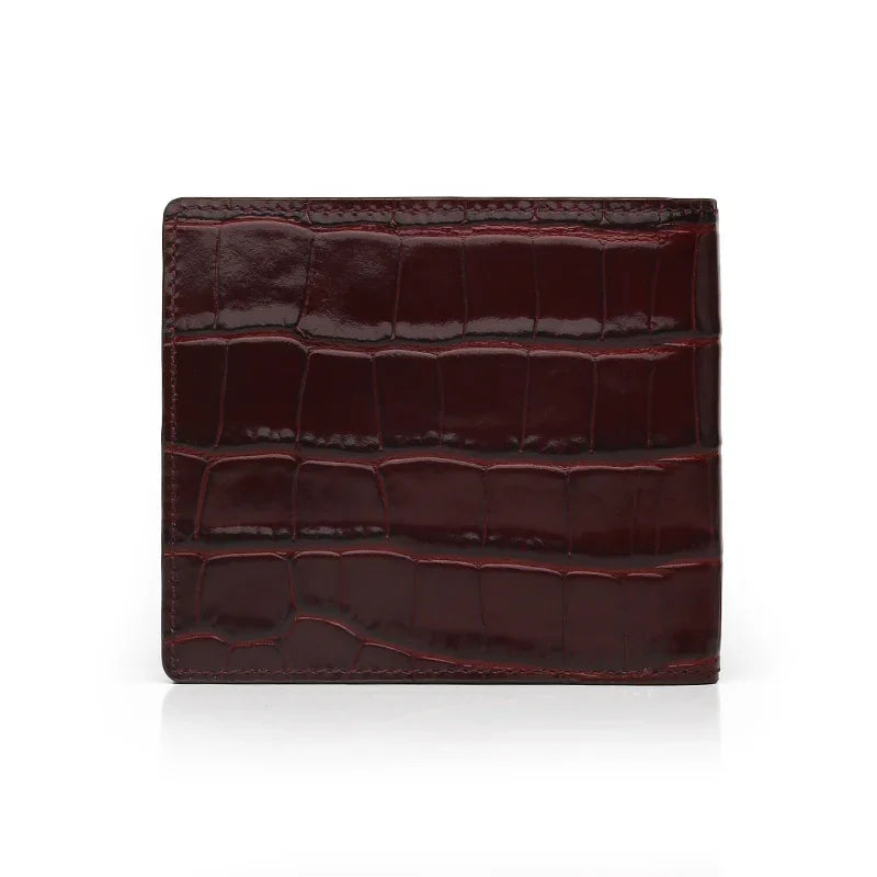 Men Wallet Crocodile Pattern Calfskin from Italy (RFID Blocking)
