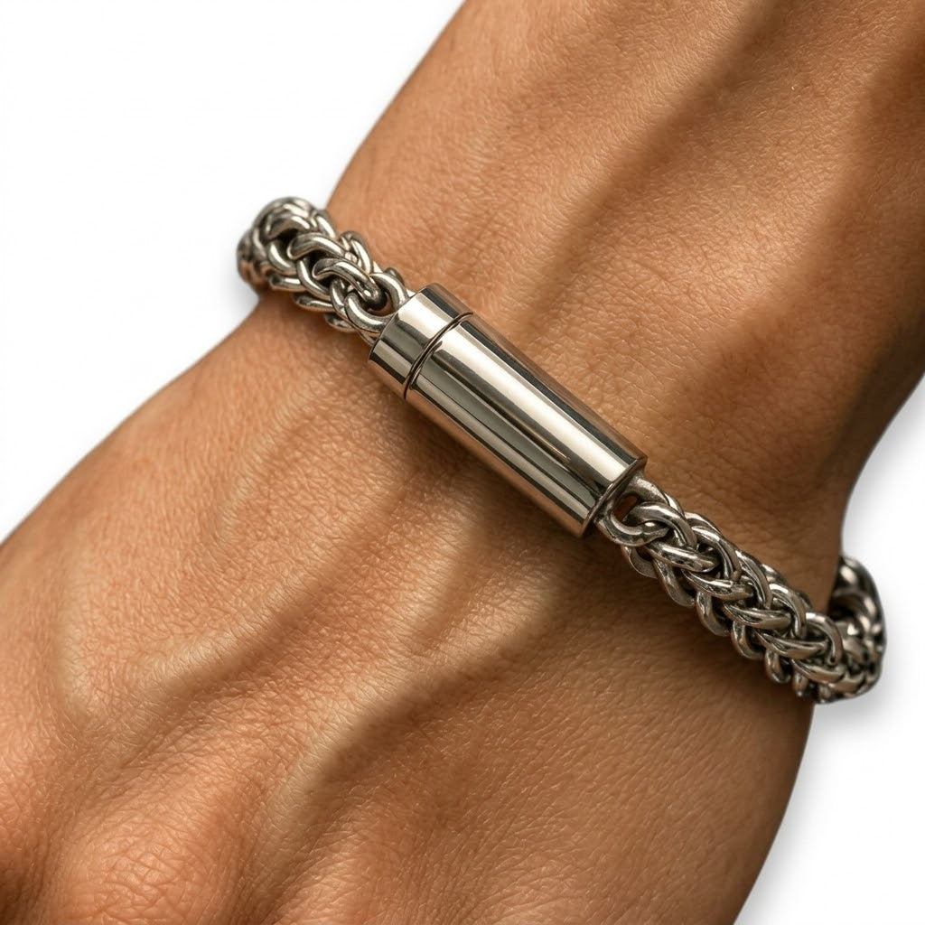 6mm Foxtail Bracelet 316L Stainless Steel