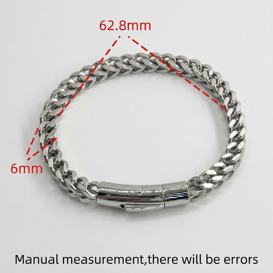 6mm Foxtail Bracelet 316L Stainless Steel