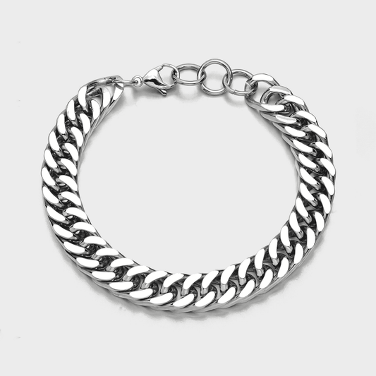 Cuban Bracelet [Flat] [8mm - Silver]