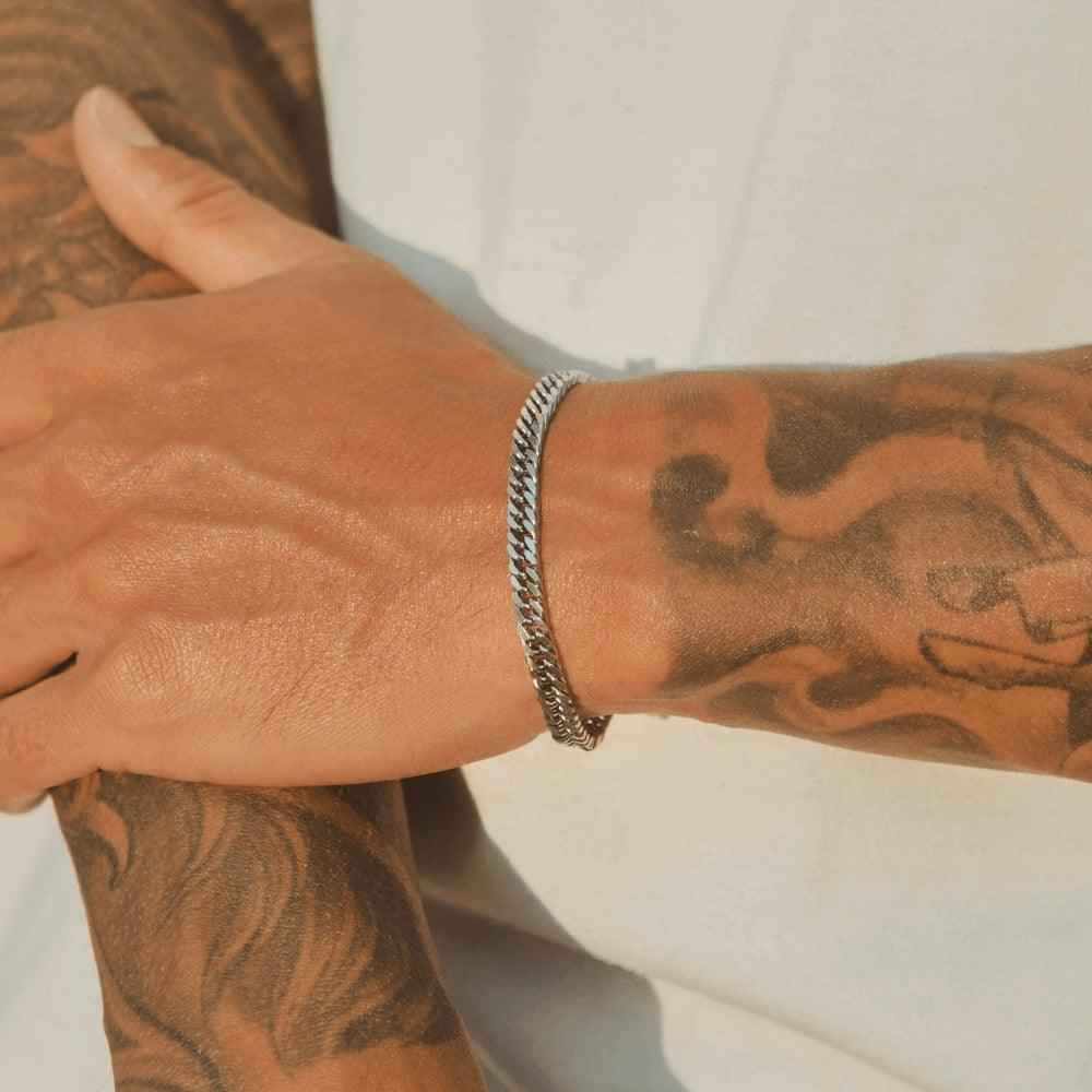 Cuban Bracelet [Flat] [6mm - Silver]